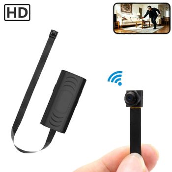Mini Cámara WiFi HD Inalámbrica, Cámara de Seguridad Portátil Pequeña con Detección de Movimiento, Cámara de Vigilancia Flexible para el Hogar, Cámara para Niñera