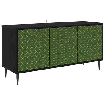 Mueble De Tv Geleen 102 X 33 X 51 Cm Roble Negro Vidaxl