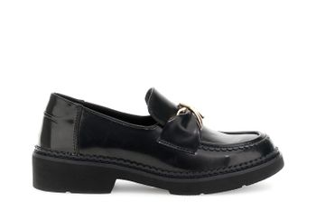 mocasines de mujer efecto piel cepillada con accesorio black 39
