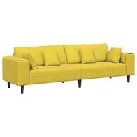 sofa amarillo 250 x 77 x 76 cm terciopelo vidaxl