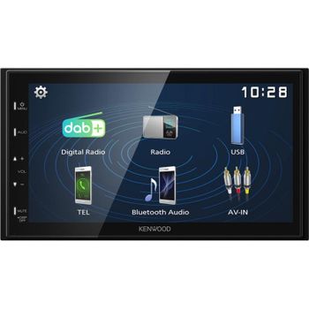 Receptor Multimedia Kenwood DMX129DAB 2 DIN 64W Pantalla 6.8