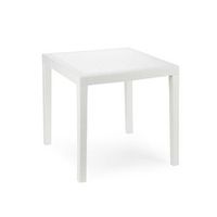 mesa resina ratan blanca king 80x80 cm - neoferr