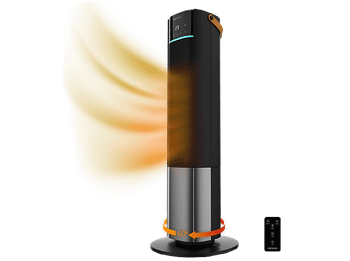 Calefactor cerámico - Cecotec ReadyWarm 2070 Max Ceramic Rotate Smart, 2000 W, 3 modos, 20 m², Oscilante, Termostato, Temporizador, Mando a distancia