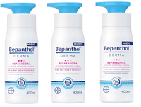 bepanthol derma locion reparadora corporal diaria piel sensible 3x400 ml