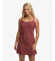superdry para mujer w8012118a vestido printed cami burdeos xs casual viscosa sin mangas  tirantes
