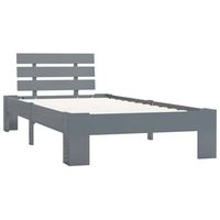 cama individual  cama para adultos  estructura de cama de madera maciza de pino gris 100x200 cm