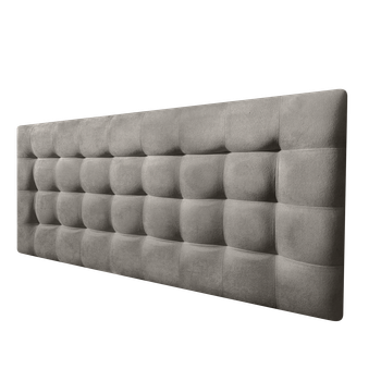 Cabecero Cama Canadá Deluxe Largo Tapizado Tejido Antimanchas Gris 150x125cm