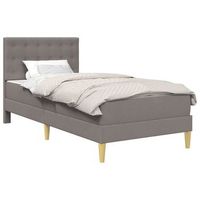estructura de cama con colchon topo 90 x 190 cm tela vidaxl