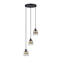 fabrilamp plafon burano 3xe14 forja ratan regx25x33 cm