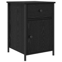 mesita de noche - mesilla de noche con cajon roble negro 40 x 42 x 60 cm mc6629