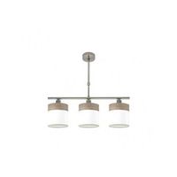 lampara cloe 3xe14 niquelblanca-madera gris regx55x14 cm