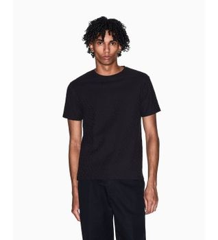 A|X Armani Exchange para hombre. XM002821AF10337UC001 Camiseta Slim-fit crew neck negro (M), Casual, Algodón, Manga corta