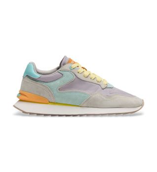 HOFF para mujer. 12602012 Zapatillas de Piel City Dopamine gris, lila (42), Plano, 1 a 3cm, Cordones, Casual