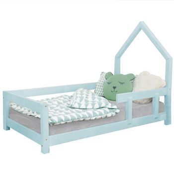 Cama Cabaña Infantil 90 X 190 Azul Claro 1