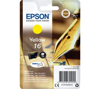 EPSON Pen & Crossword 16 Yellow Ink Cartridge, Yellow