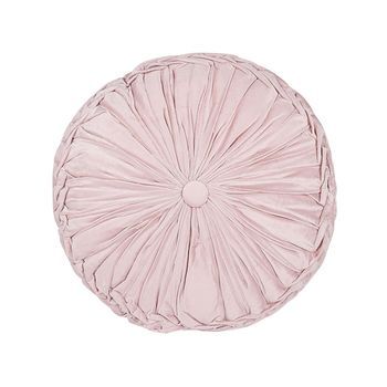 Cojín Rosa Pastel 40 Cm Poliéster Pliegues Accesorio Minimalista Udala