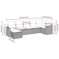 conjunto de sofas de jardin con cojines set de 7 piezas