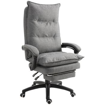 Vinsetto Silla de Oficina con Masaje Silla Ergonómica con Altura Ajustable Respaldo Reclinable Reposapiés Integrado y Control Remoto   Aosom España