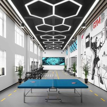 Lámpara Led Hexagonal, Carcasa Blanca. Ac 100-265v. 6500k