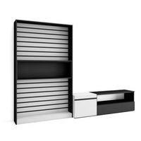 muebles de salon para tv conjunto de muebles comedor 260x186x35cm para tv hasta 65 mueble television estilo moderno blanco y negro