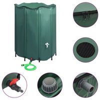 deposito de agua de lluvia plegable con espita 1000 l vidaxl