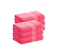 pack 6 toallas rosa tocador de algodon donegal 30x50 cm algodon 100 de 500grm2 de calidad con secado extra-rapido y de tendencia para primavera-verano