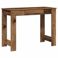 escritorio de madera de ingenieria envejecida 100x45x75 cm vidaxl