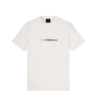 A|X Armani Exchange para hombre. XM002785AF10358U0009 Camiseta logo blanco (L), Casual, Algodón, Manga corta