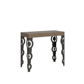 Mesa Consola Extensible Karamay Premium Gris Paloma 90x40/300 Cm