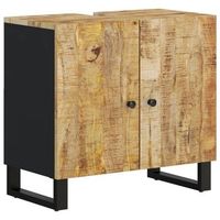 mueble de lavabo madera mango y madera ingenieria 62x33x58 cm vidaxl