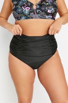 Yours Bragas De Bikini Efecto Vientre Plano Negras Con Fruncidos