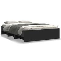 cama de matrimonio  cama de adulto  estructura de cama madera de ingenieria negra 120x200 cm