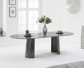 Sutton 260cm Grey Marble Dining Table