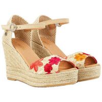 la valeta alpargatas camelia peep toe beige para mujer