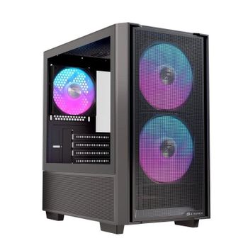 Caja ordenador Einarex Pulse PM150 RGB Black vidrio templado gaming compacta