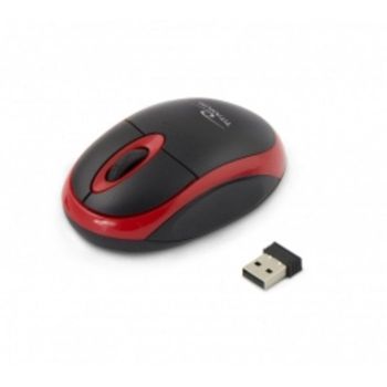 Ratón Esperanza Titanum RF inalámbrico 1000 DPI Negro Rojo Ambidiestro