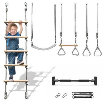 Conjunto De Gimnasia 5 En 1 Hypermotion - Área De Juegos Interior Y Jardín - 100 Kg