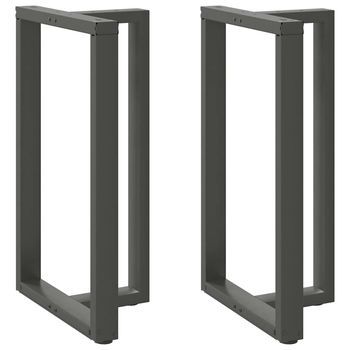 Patas Para Mesa De Bar En Forma De T (2 Unidades), Antracita, 60 X 35 X (100-101) Cm, Acero Vidaxl