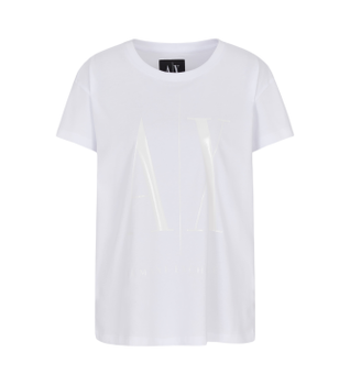 A|X Armani Exchange para mujer. 8NYTCXYJG3ZU0002 Camiseta de manga corta blanco (XL), Casual, Algodón