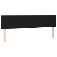 juego de 2 cabeceros cama  panel de cabecera de tela negro 90x5x7888 cm