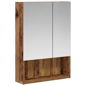 Armario Con Espejo De Baño Madera Vieja 50 X 14,5 X 70 Cm Vidaxl