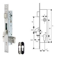 cerradura tesa 2240203ni con escudo de seguridad e190 con palanca basculante gancho reforzado - neoferr