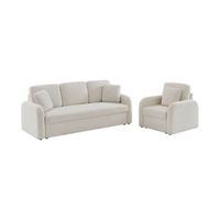 sofa de 3 plazas y un sillon borreguito