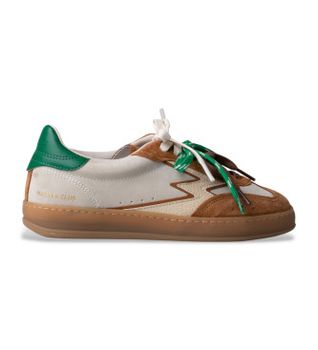 MOA Concept para mujer. CL264 Zapatillas de Piel Club beige (41), Plano, Cordones, Casual
