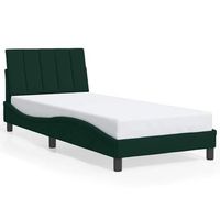 cama individual  cama para adultos  estructura de cama sin colchon terciopelo verde oscuro 90x200cm