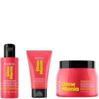 glow mania super gloss protecting mask 500ml with mini colour protecting shampoo  conditioner