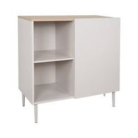 aparador mueble de almacenamiento de metal y decoracion de madera 1