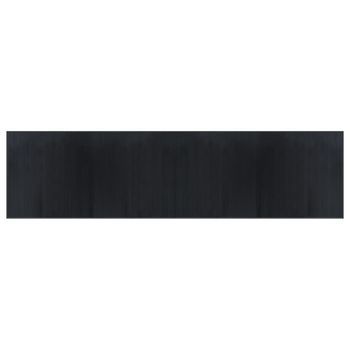 Alfombra Rectangular Bambú Negro 100x400 Cm Vidaxl