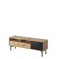 mesa tv flow rtv frtv151 151x41x53 crema  negro