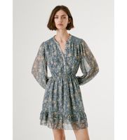 pepe jeans para mujer pl9537690 vestido londyn azul l casual poliester manga larga